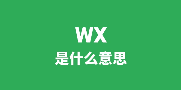 wx是什么意思
