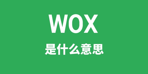 WOX是什么意思
