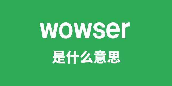 wowser是什么意思