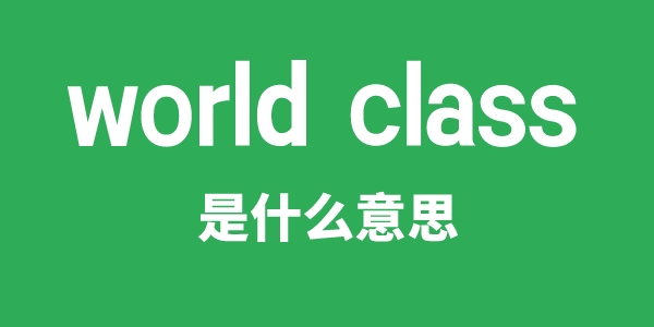 world class是什么意思