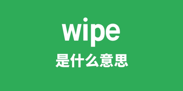 wipe是什么意思