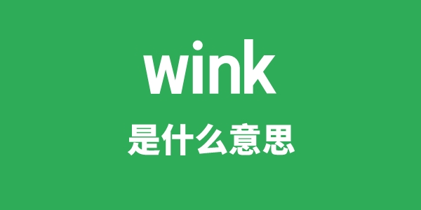 wink是什么意思