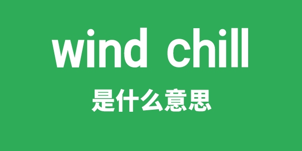 wind chill是什么意思