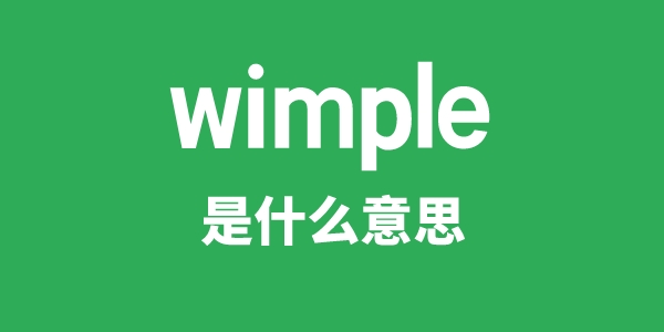 wimple是什么意思