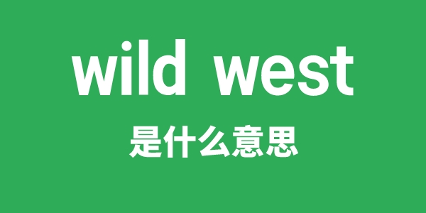 wild west是什么意思