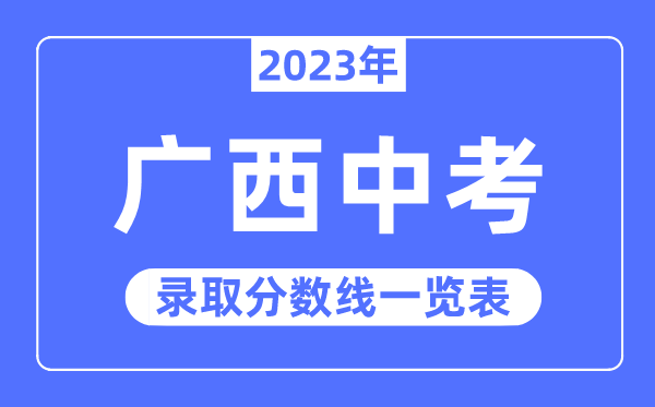 2023年广西中考录取分数线,广西中考分数线是多少