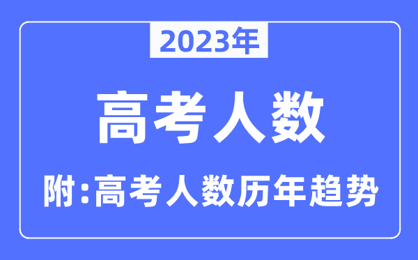 2023年辽宁高考人数是多少人,辽宁高考人数历年趋势
