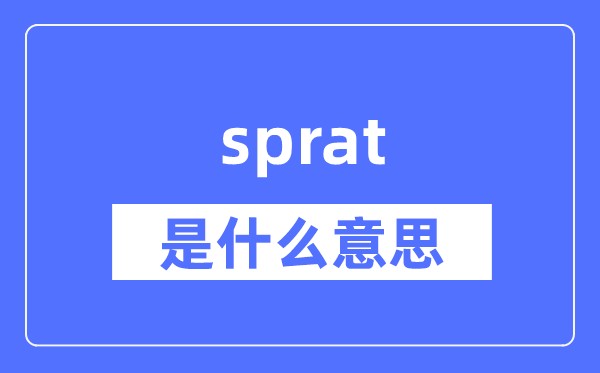 sprat是什么意思,sprat怎么读,中文翻译是什么